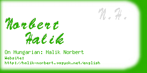 norbert halik business card